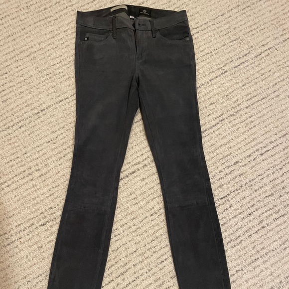 AG Jeans The Legging Super Skinny Slate Suede Pants size 25 - Picture 4 of 7